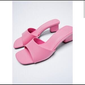 Zara Pink Block Heel Barbie